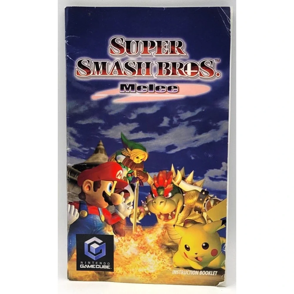 Super Smash Bros Melee (Nintendo GameCube, 2001) MANUAL ONLY *NO GAME*